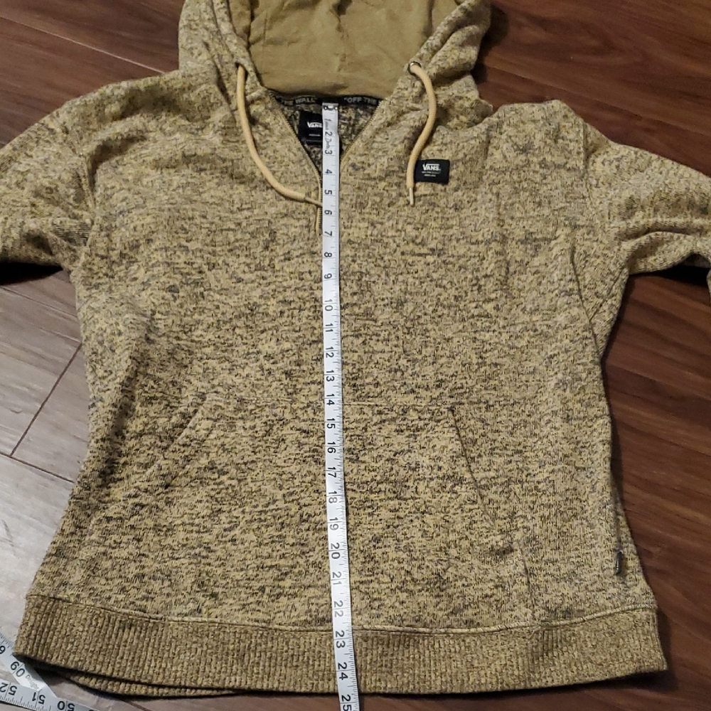 Vans Off The Wall Men's Olive Heather Half-Zip Hoodie Sweater - Picture 6 of 11